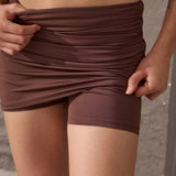 KIA SHORT SKIRT BROWN