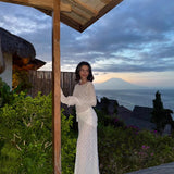 AURORA PAREO DRESS WHITE
