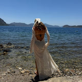 AURORA PAREO DRESS WHITE