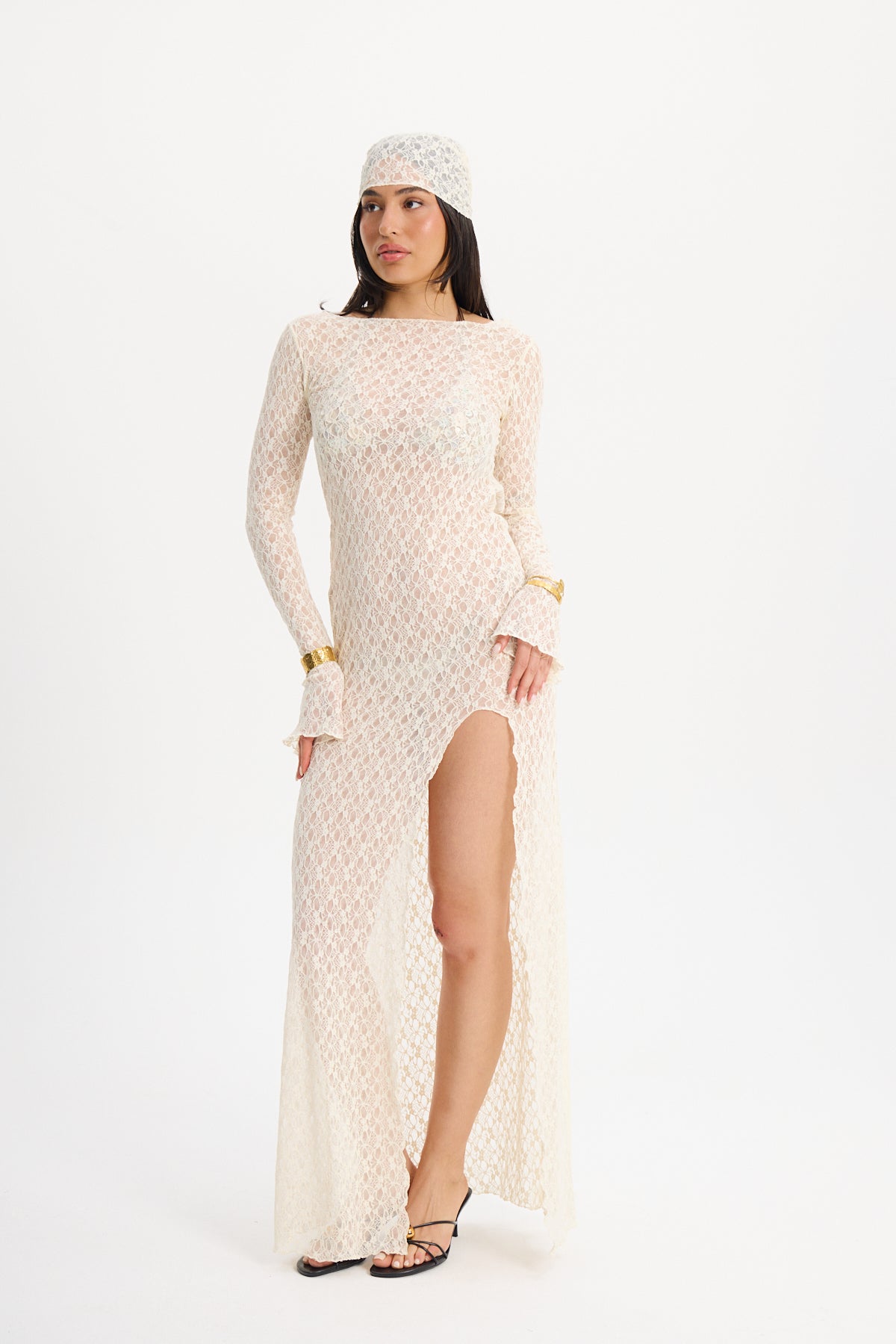 AURORA PAREO DRESS WHITE