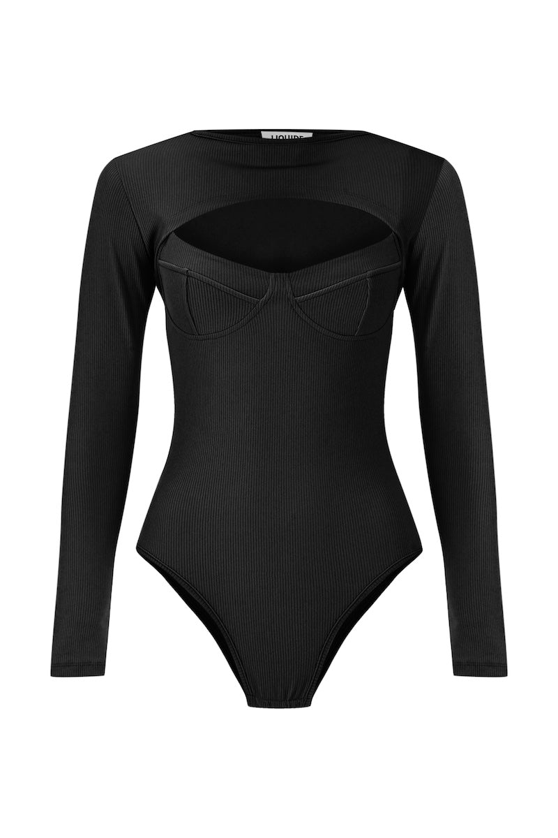 Liquide - Siyah North Bodysuit