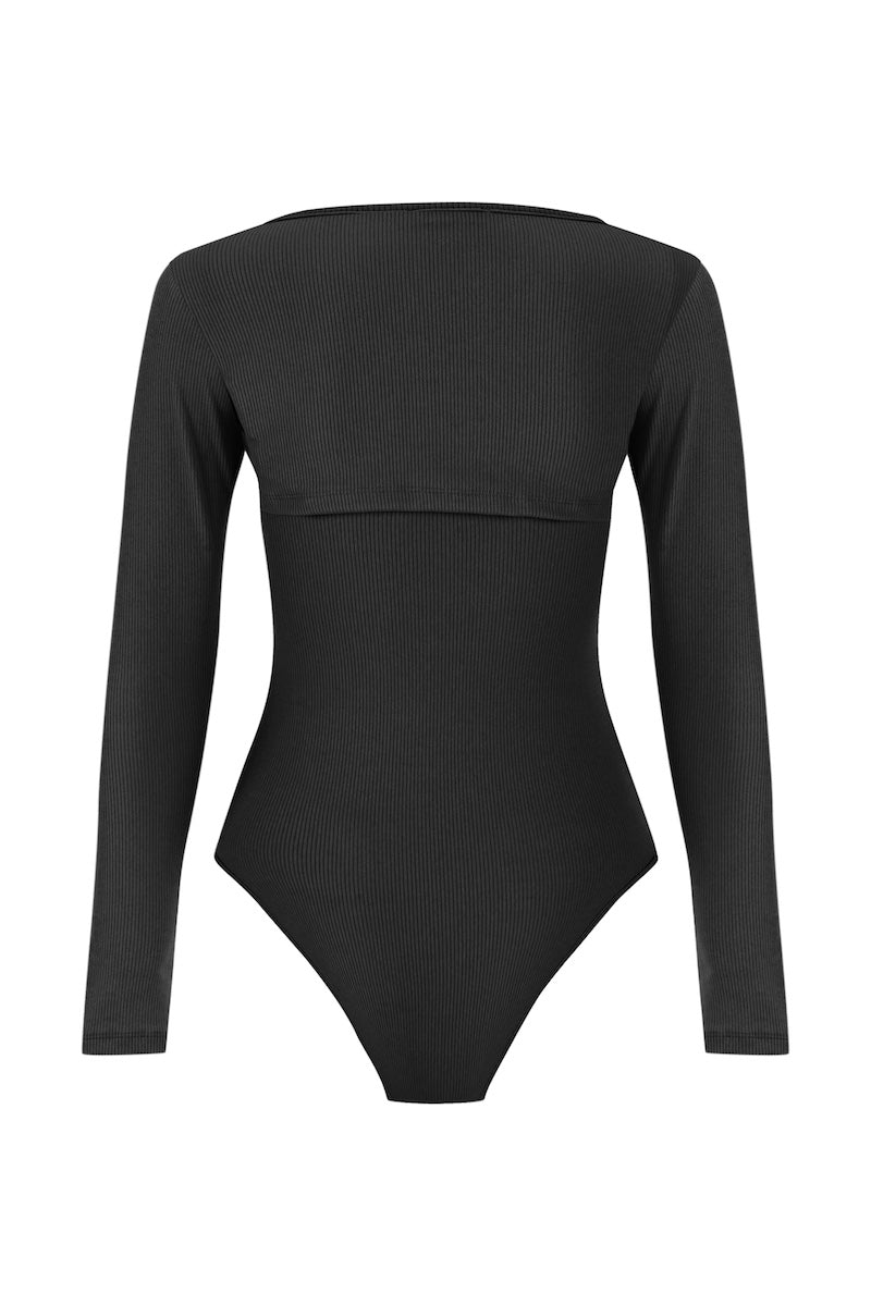 Liquide - Siyah North Bodysuit