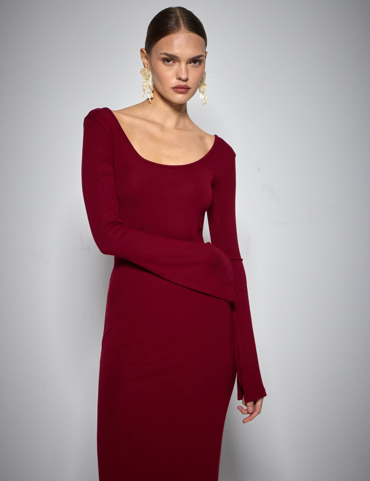RAVEN ELBİSE BORDO
