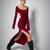 RAVEN DRESS BORDEAUX
