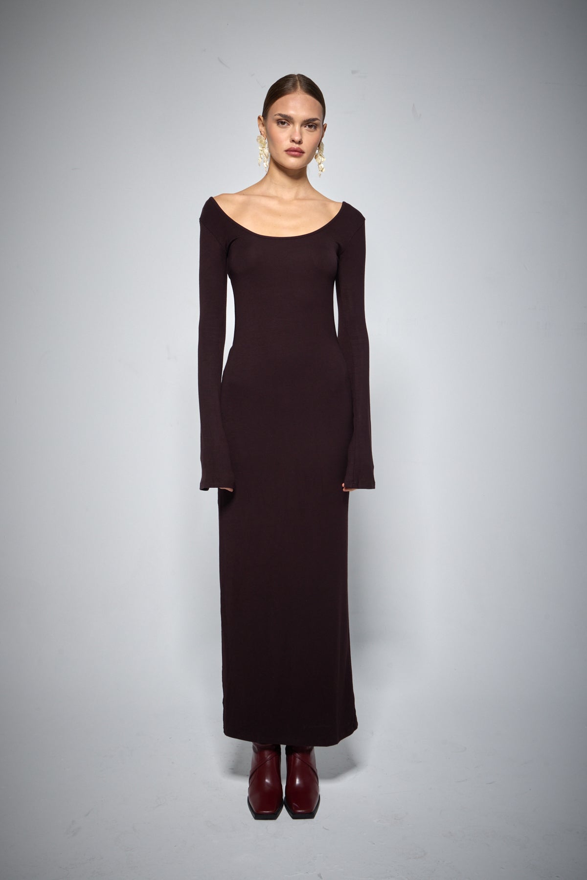 RAVEN DRESS BROWN