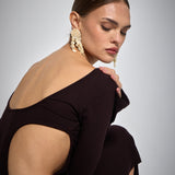 RAVEN DRESS BROWN