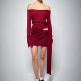 RIVIERA DRESS BORDEAUX