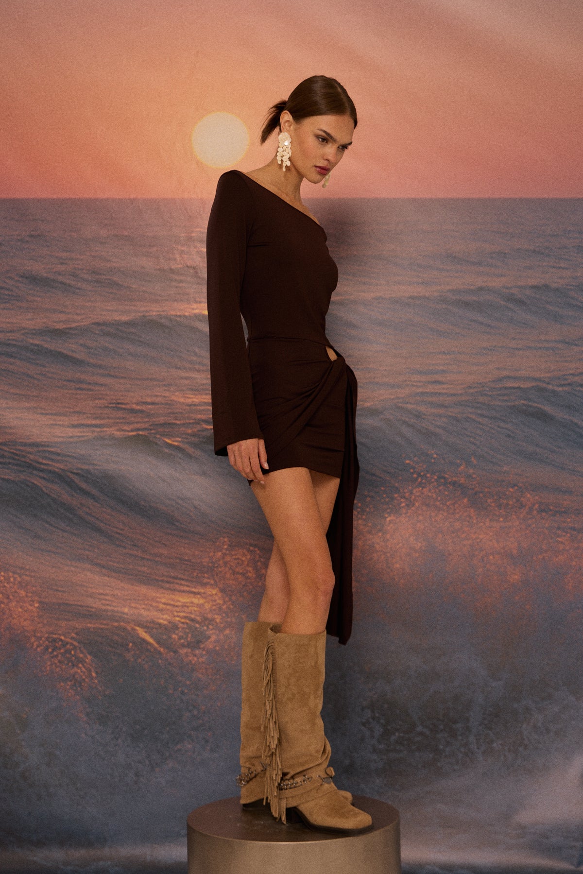 RIVIERA DRESS BROWN