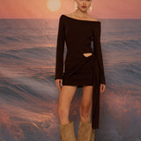 RIVIERA DRESS BROWN