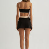 Liquide - Siyah Tenis Şort Etek Bralet