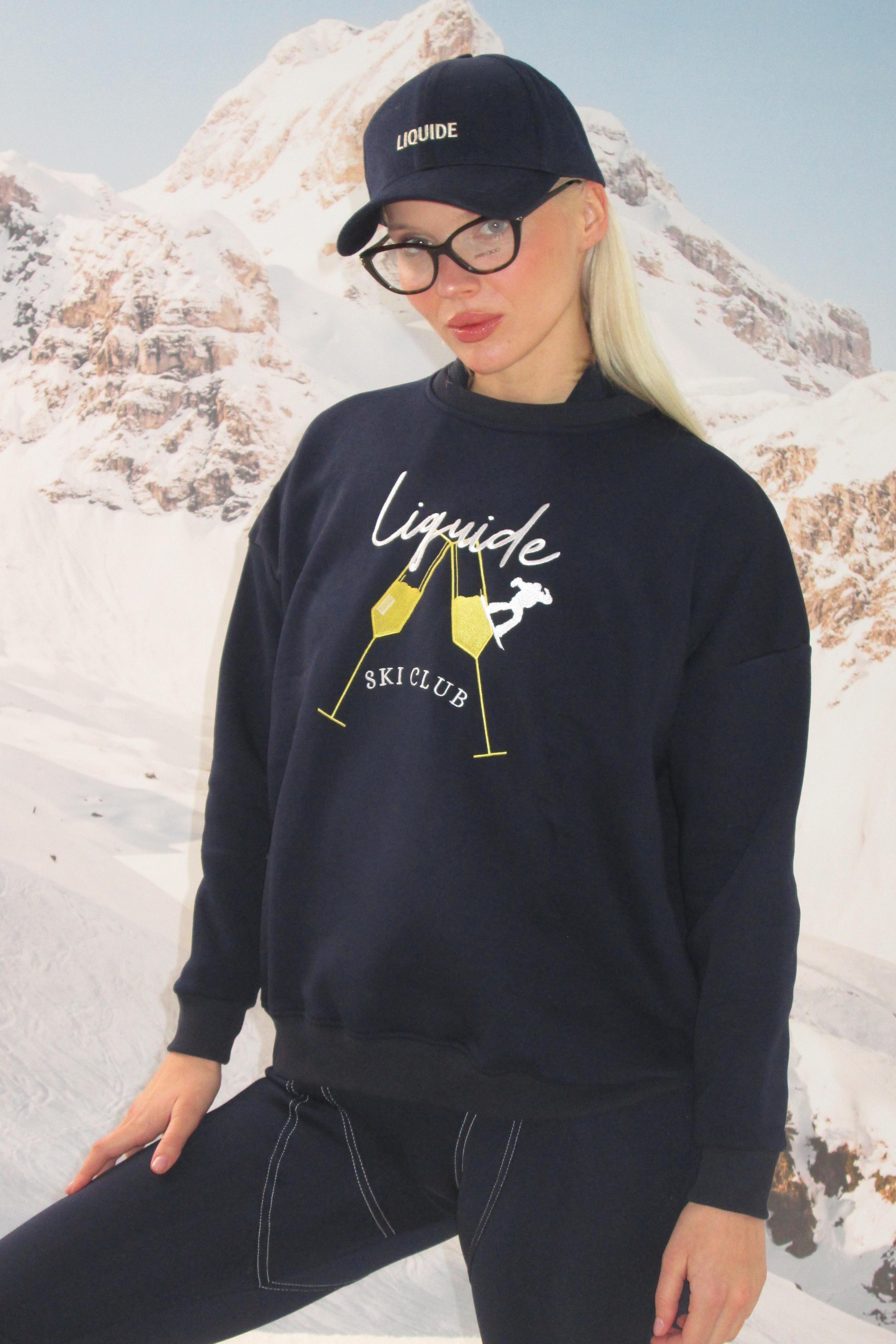 SKI CLUB SWEATSHIRT LACİVERT 