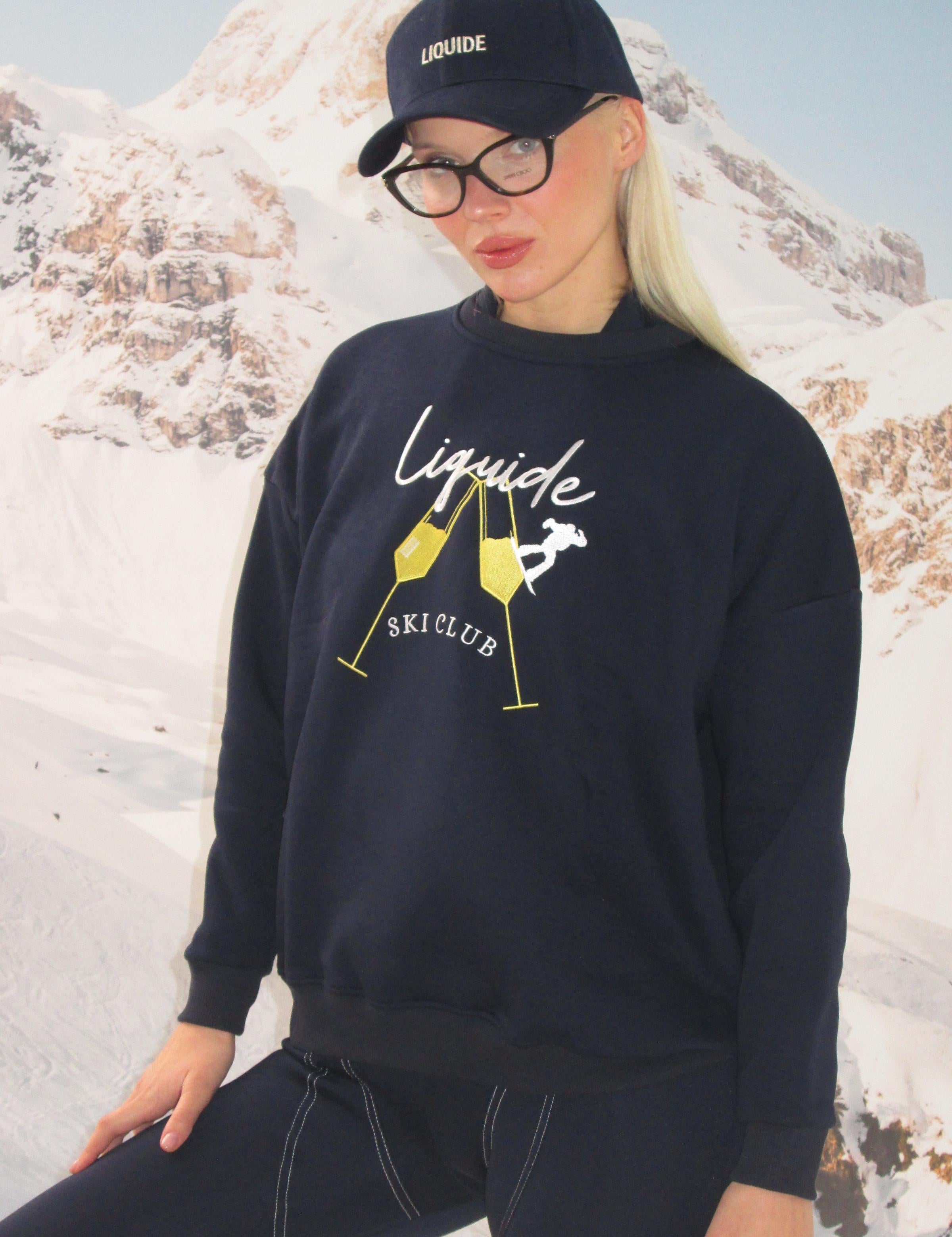SKI CLUB SWEATSHIRT NAVY BLUE