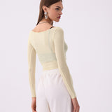SQUARE COLLAR BLOUSE YELLOW