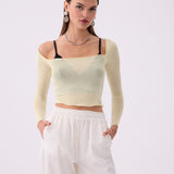 SQUARE COLLAR BLOUSE YELLOW