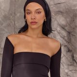 STRAPLESS TOP BLACK