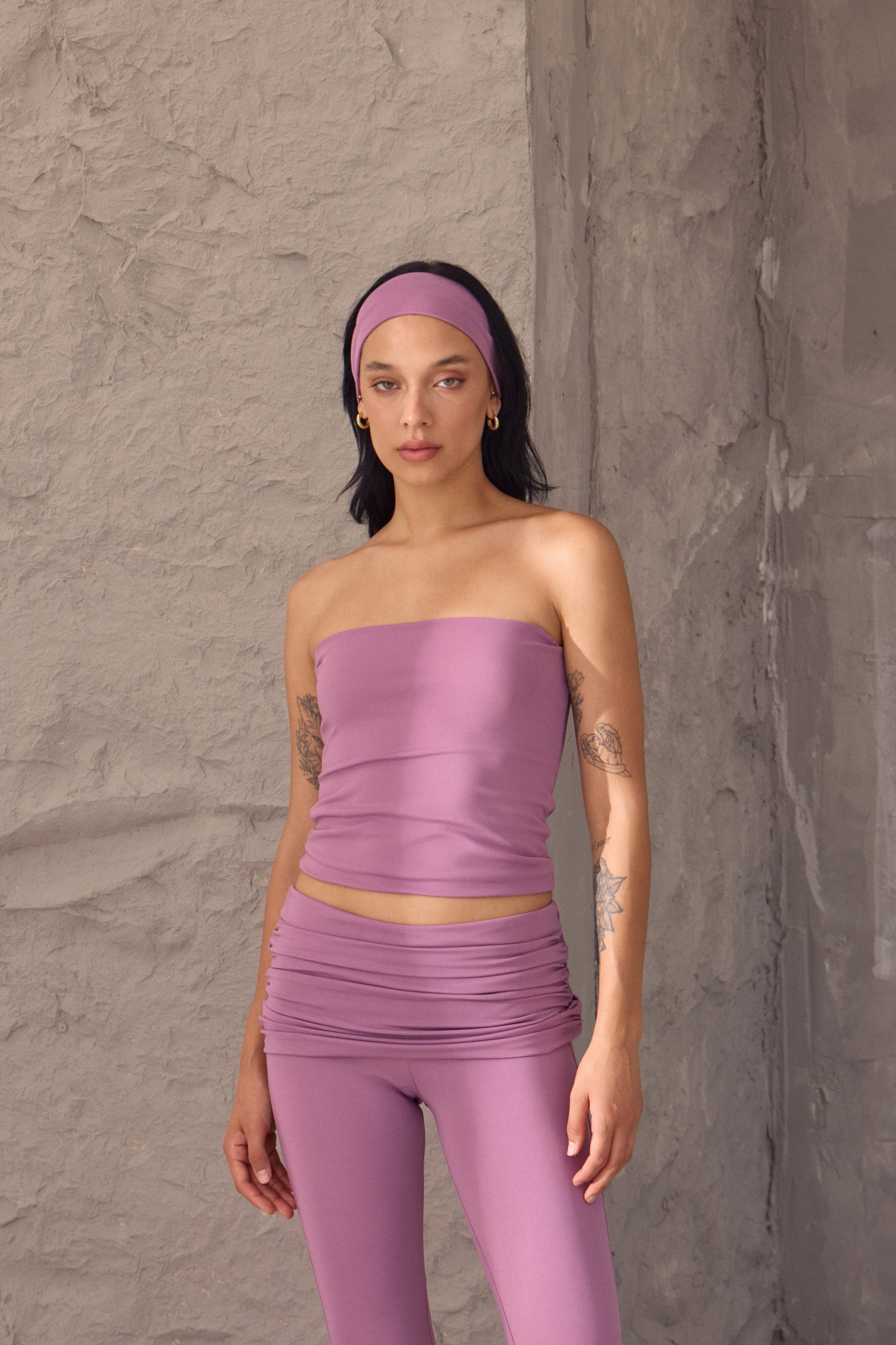 STRAPLESS TOP LILAC