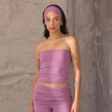 STRAPLESS TOP LILAC