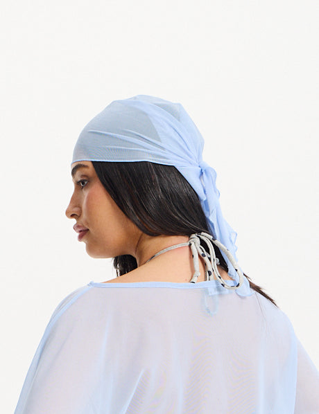 TULLE BANDANA BLUE