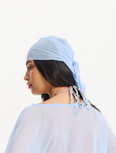 TULLE BANDANA BLUE