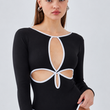 LOTUS BODYSUIT BLACK