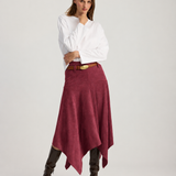 SIENA SUEDE SKIRT PLUM