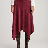 SIENA SUEDE SKIRT PLUM
