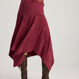 SIENA SUEDE SKIRT PLUM