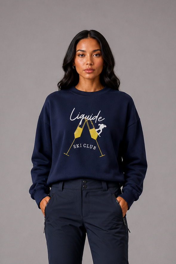 SKI CLUB SWEATSHIRT NAVY BLUE